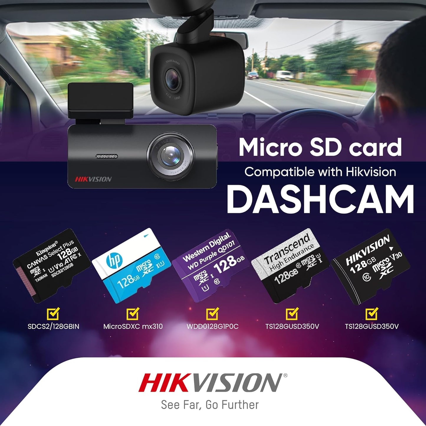 Hikvision 2 MP 1080P Dashcam