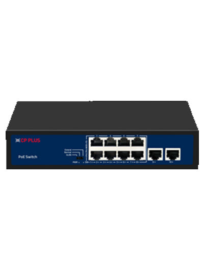CP PLUS 8+2 Port PoE Switch 8 PoE Ports & 2 Uplink Ports