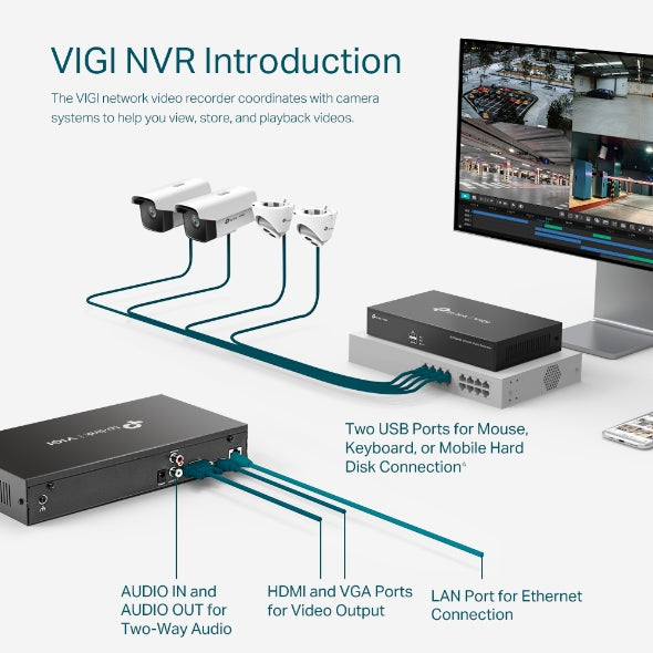 VIGI 8 Channel Network Video Recorder : VIGI NVR1008H