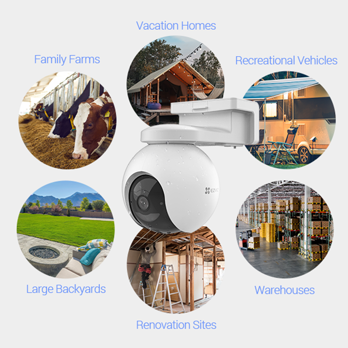 Ezviz 2K Pan & Tilt 4G Battery Camera CS-HB8 (3MP,4GA)