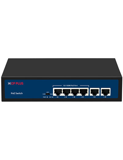 CP PLUS 4+2 Port PoE Switch 4 PoE Ports & 2 Uplink Ports