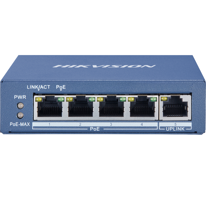 Hikvision 4 Port Gigabit Unmanaged POE Switch : DS-3E0505P-E/M