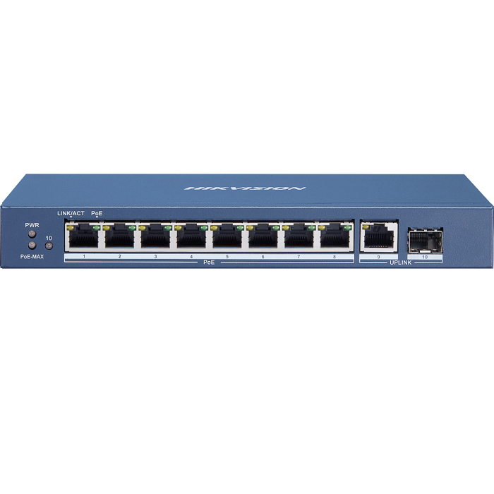 Hikvision 8 Port Gigabit PoE Switch : DS-3E0510P-E/M