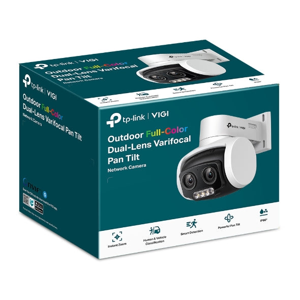 VIGI 4MP Outdoor Full-Color Dual-Lens Varifocal Pan Tilt Network Camera : VIGI C540V