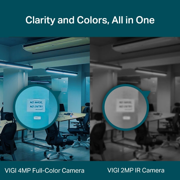 VIGI 4MP Indoor Full-Color Turret Network Camera : VIGI C440