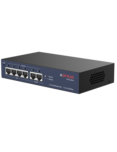CP PLUS 4+2 Port PoE Switch : CP-UNW-HPU4H2-48