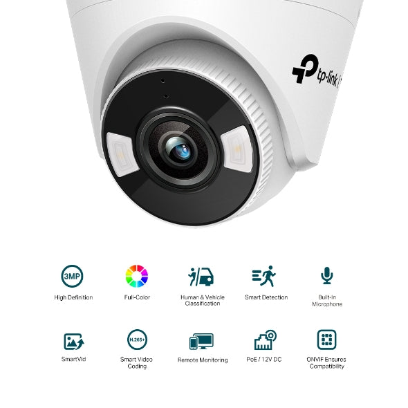 VIGI 3MP Full-Color Turret Network Camera : VIGI C430