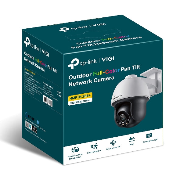 VIGI 4MP Outdoor Full-Color Pan Tilt Network Camera : VIGI C540