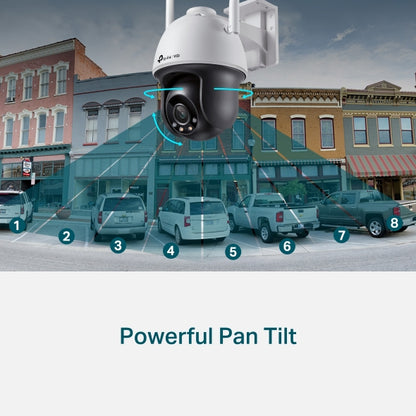 VIGI 4MP Outdoor Full-Color Wi-Fi Pan Tilt Network Camera : VIGI C540-W