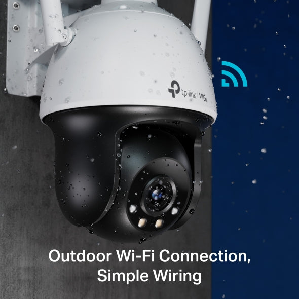 VIGI 4MP Outdoor Full-Color Wi-Fi Pan Tilt Network Camera : VIGI C540-W
