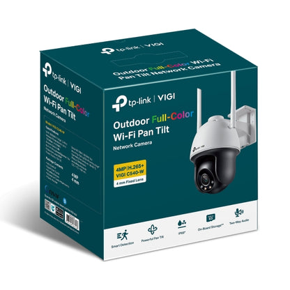 VIGI 4MP Outdoor Full-Color Wi-Fi Pan Tilt Network Camera : VIGI C540-W