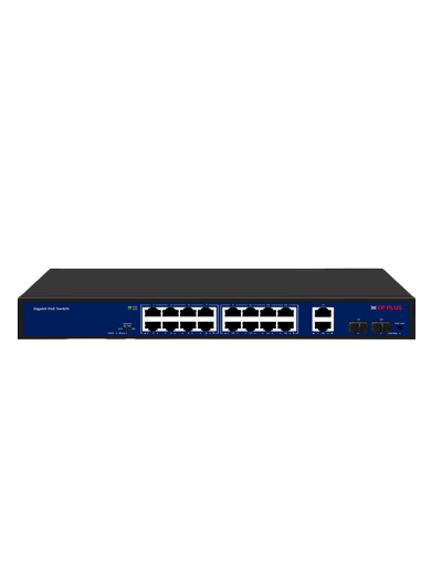 CP PLUS 16 Port Gigabit PoE Switch :  CP-DNW-GPU16G2F2-20