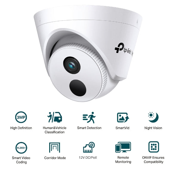 VIGI 3MP IR Turret Network Camera : VIGI C430I