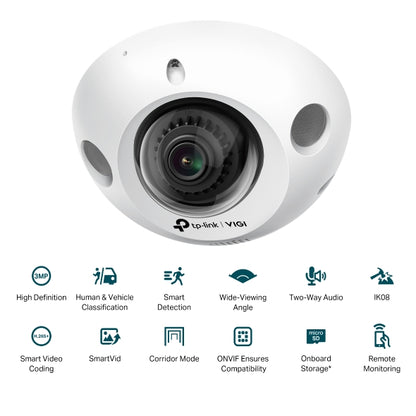 VIGI 3MP IR Mini Dome Network Camera : VIGI C230I Mini