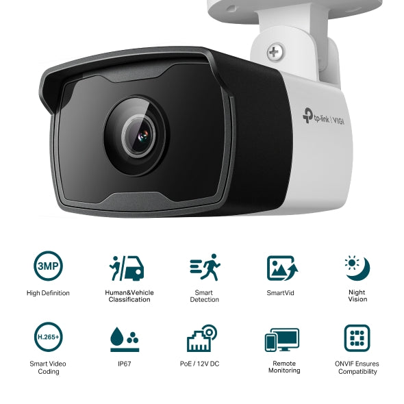VIGI 3MP Outdoor IR Bullet Network Camera : VIGI C330I