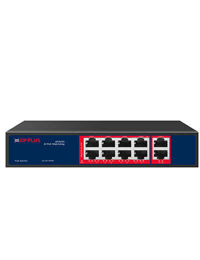 CP PLUS 8 Port Gigabit  PoE Switch : CP-ANW-GPU8G2-N12