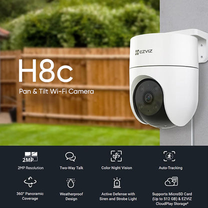 Ezviz 2MP Pan and Tilt Wi-Fi Camera : CS-H8C (1080P)