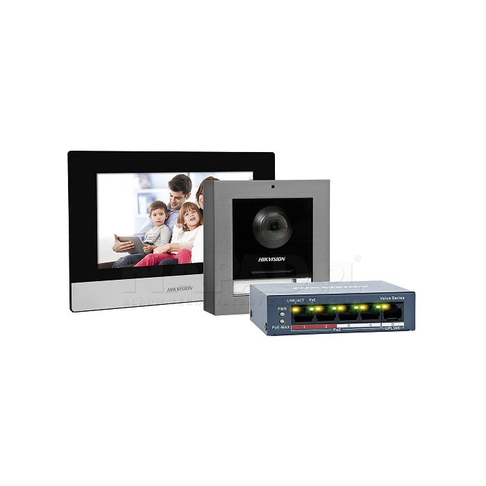 Hikvision Premium IP VDP KIT With 4 Port PoE Switch : DS-KIS602