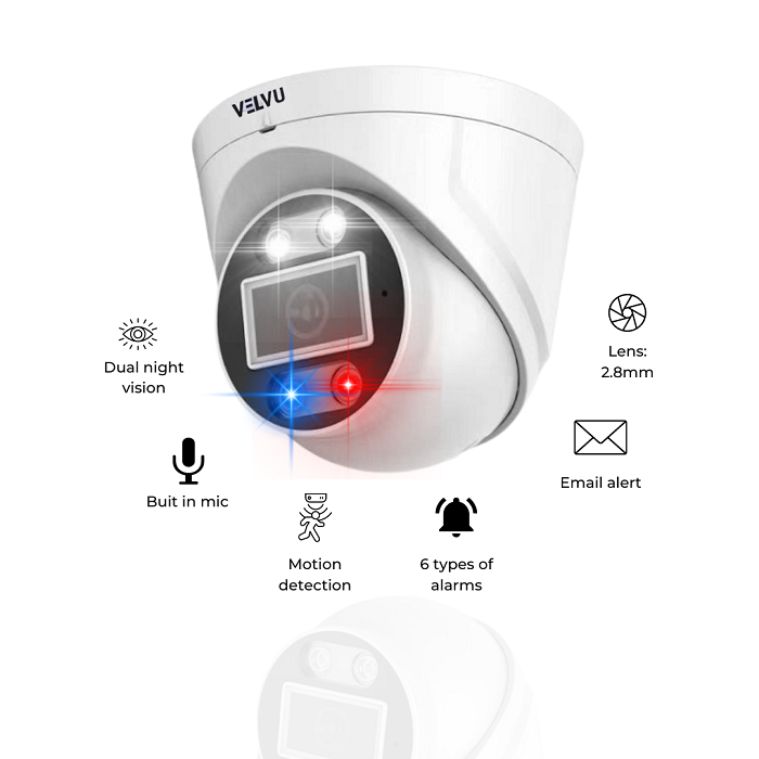 Velvu 4MP IP Dome Alarm Camera : ST-VD IP4002DXA